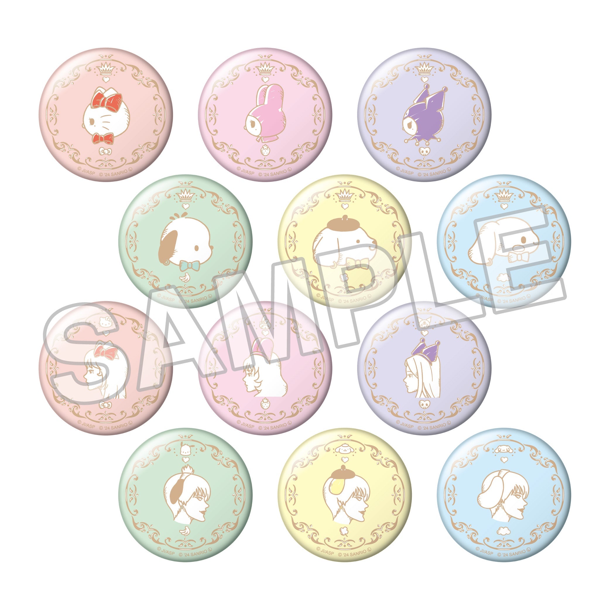 JUNJI ITO X SANRIO CHARACTERS COMPACT MIRROR TEXTILE BLIND BOX
