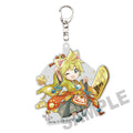 HATSUNE MIKU X MANEKI-NEKO DIE-CUT KAGAMINE LEN ART BY RASSU ACRYLIC KEYCHAIN