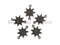 Black CZ Pave On Black Micro Pave Star Connector, Sku#A94