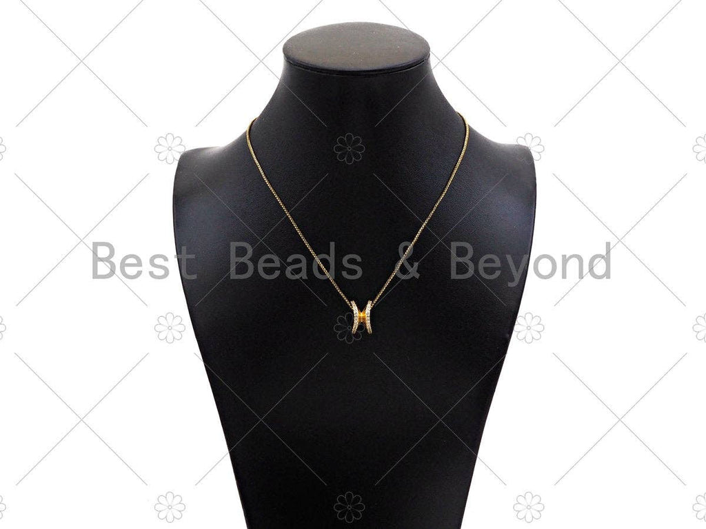 Gold  Silver  CZ  Wheel Shape Pendant/Charm, SKU#323