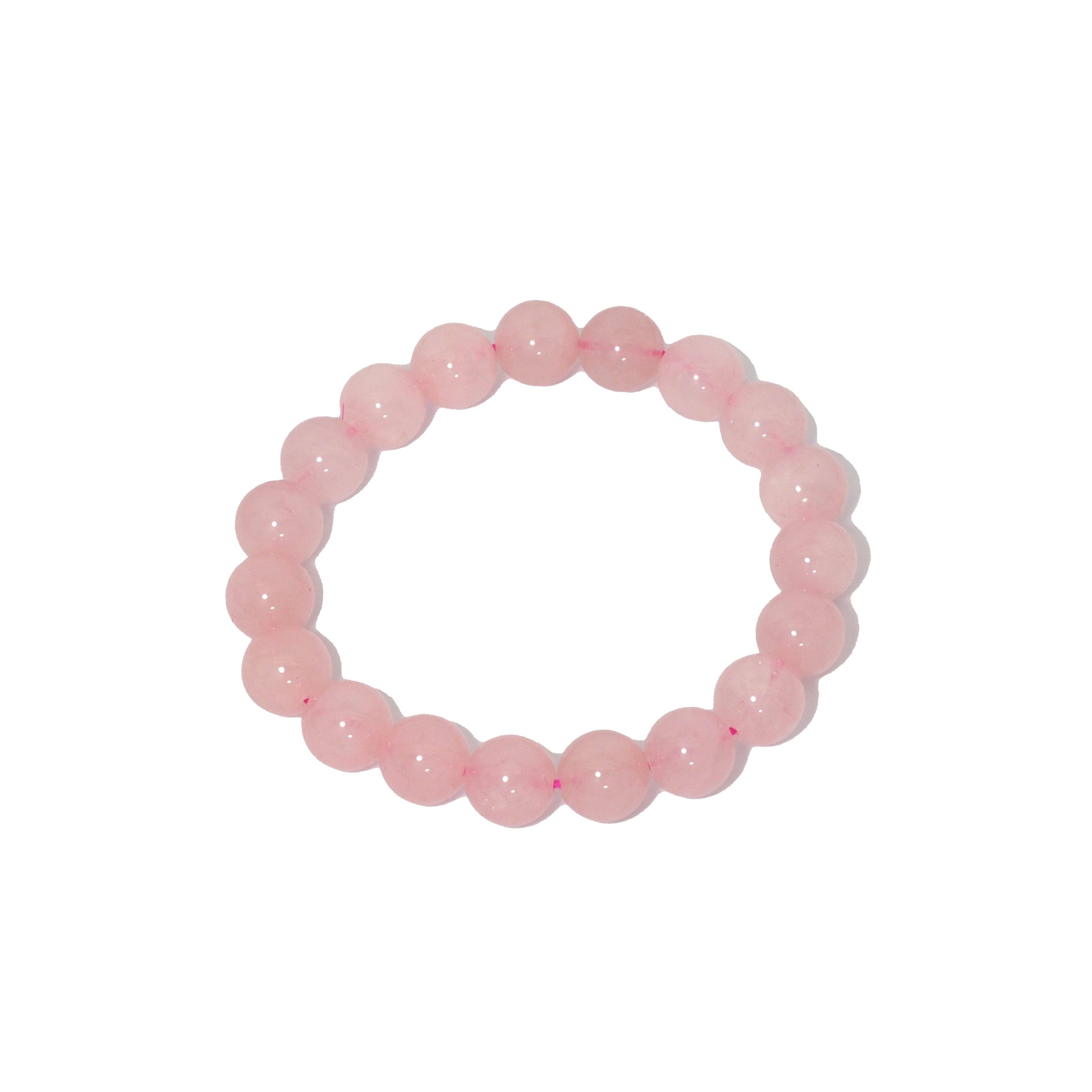 Genuine Madagascar Rose Quartz Stretchy Bracelet, Sku#EF275