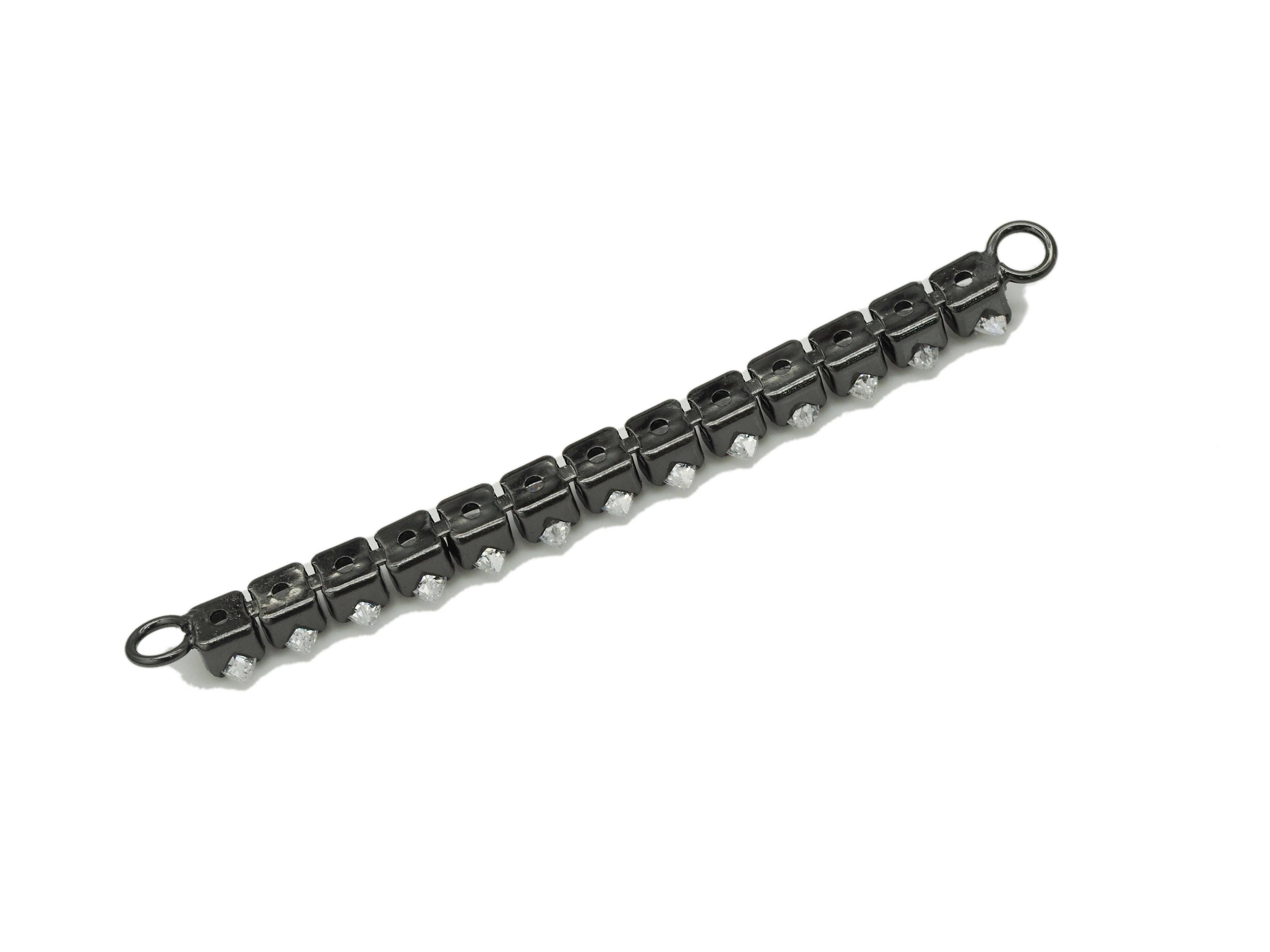 Teardrop CZ Long Bar Charm, Sku#Y640