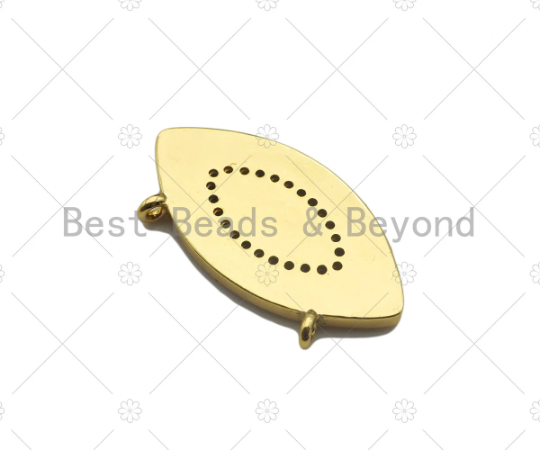 CZ Enamel Evil Eye Charm, Sku#L534