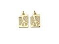 CZ Peace Sign Charm, Sku#F1455