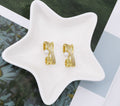 CZ Gold Pearl Cross Ring, Sku#X345