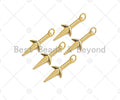 Gold Filled Sword Shape Pendant, 18K Gold Filled Sword Charm, Necklace Bracelet Charm Pendant, 9x23mm, Sku#Y444