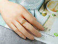 CZ Leaf Ring,Sku#X288