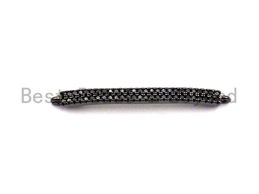 CZ Micro Pave 3x33mm Thin Bracelet Connector bar, CZ Pave Bar Connector for Bracelet Making, Cubic Zirconia Connector/Link,sku#E489C