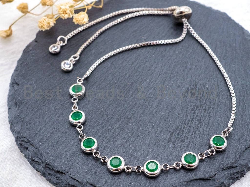 6mm Green Jade beaded bracelet, sku#A49