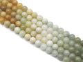 Genuine Yellow Blue Aquamarine Round Smooth Beads, Sku#U1365