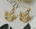 CZ Crown Charm, Sku#JL104