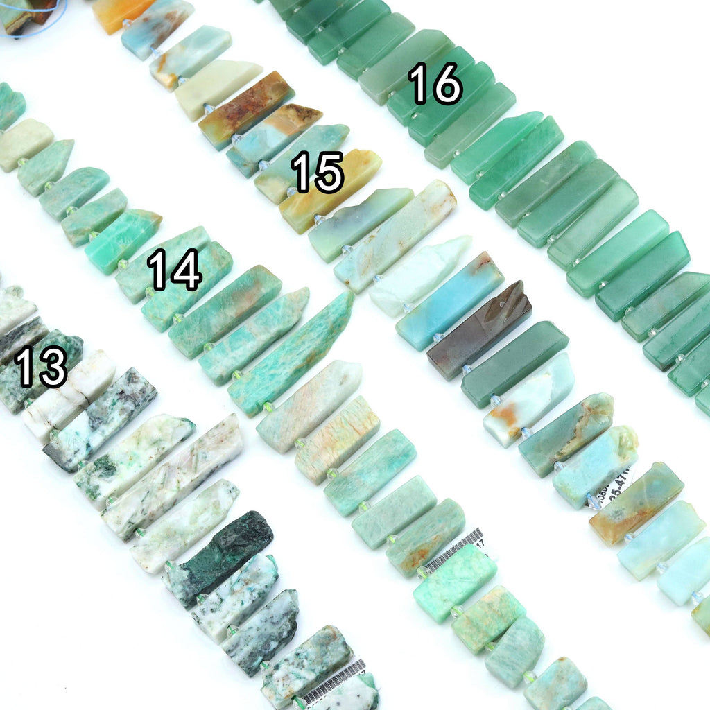 25-47mm Gemstone Long Slice Beads, Sku#U1817