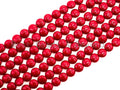 Red Natural Mother of Pearl beads,10x5mm Pearl Coin  beads, Loose Coin Smooth Pearl Shell Beads, 16inch strand, SKU#T83