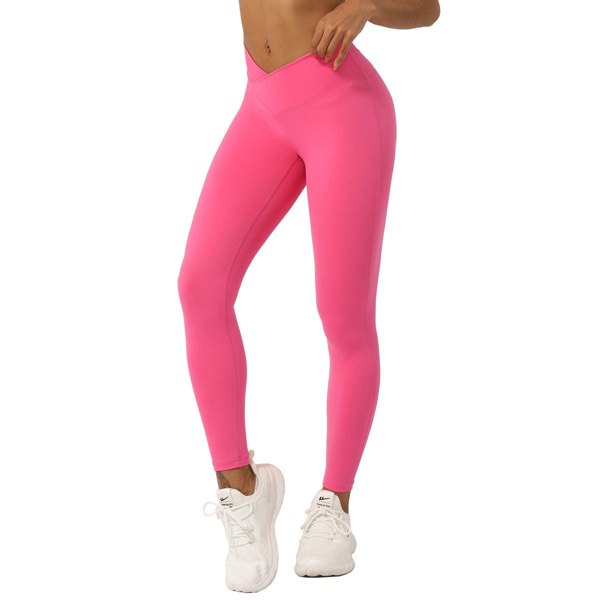 Pantalon de yoga taille haute en V | Pantalon de sport moulant pour le fitness et le yoga