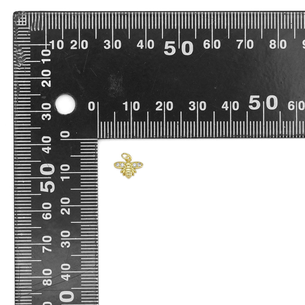 Clear CZ Tiny Cute Bee Charm, sku#Y874
