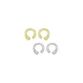 Plain Gold Silver Cute Ear cuff Earrings, Sku#A248
