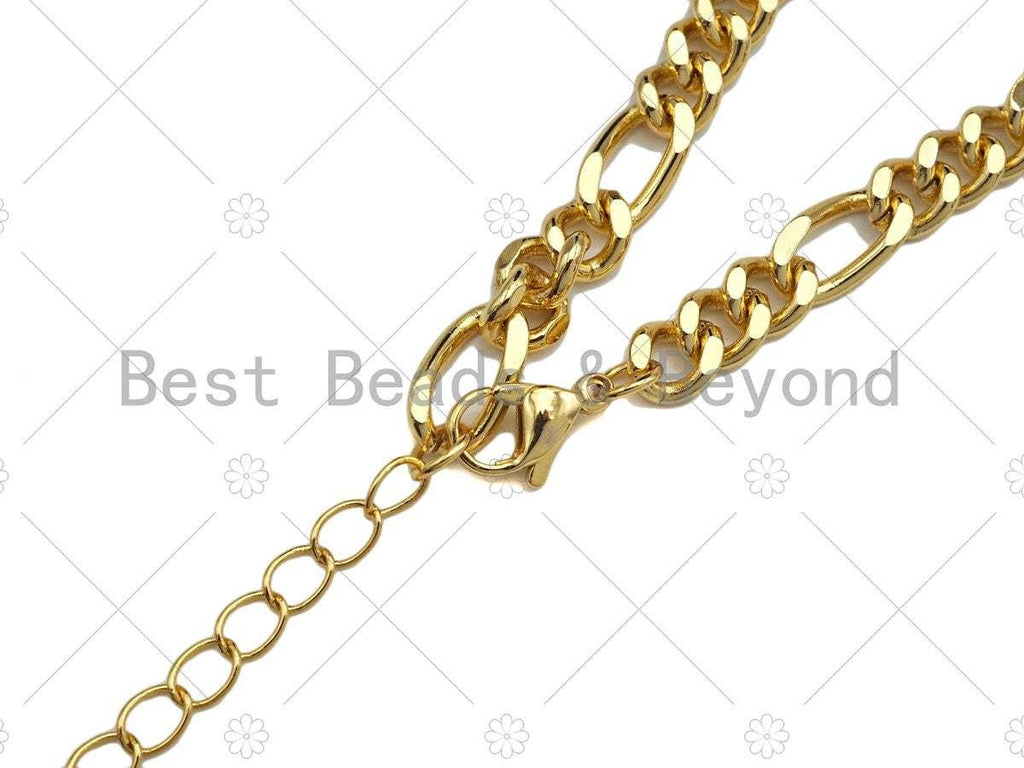 18 Flat Figaro Chain Necklace SKU#LD17
