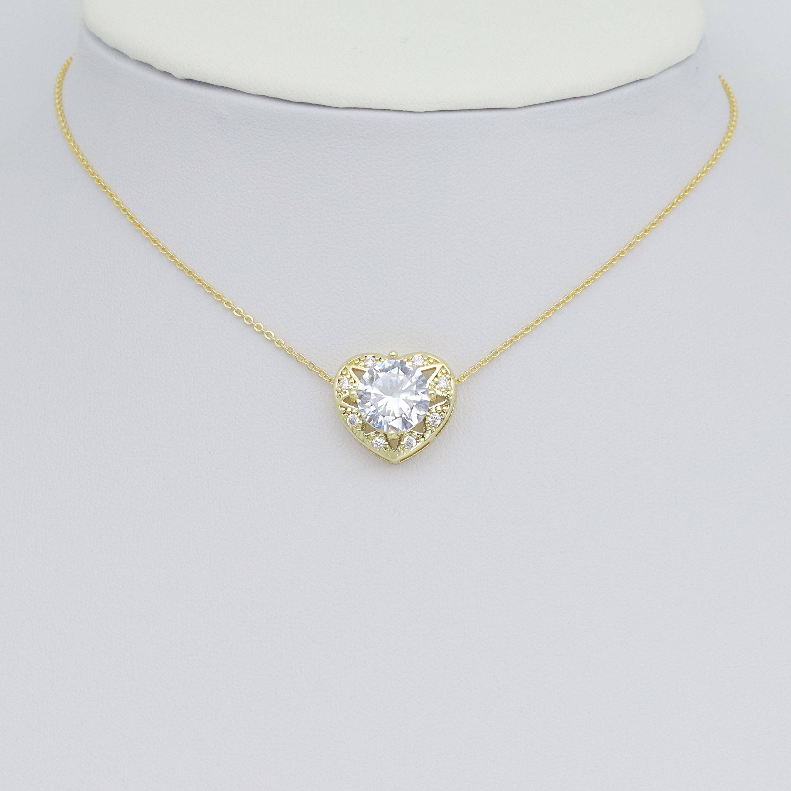 Big Crystal Heart Charm Pendant Spacer beads, Sku#LK1061