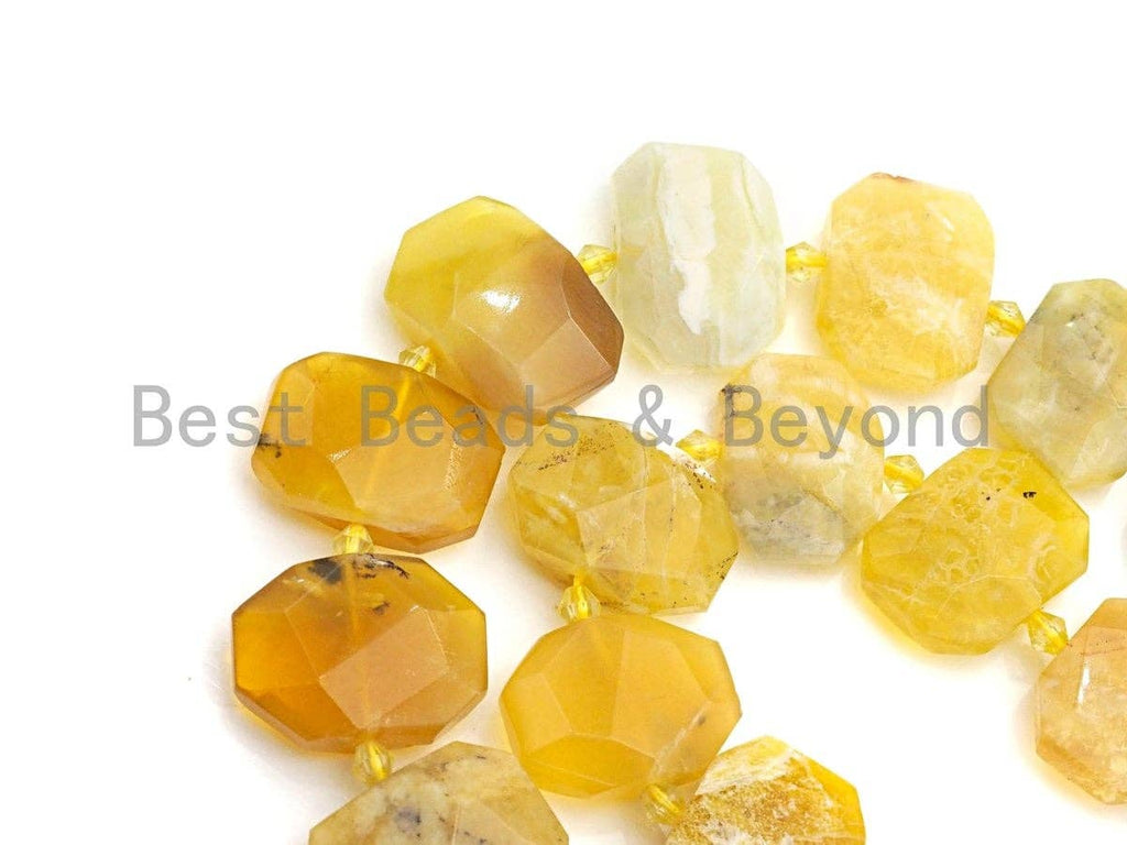 High Quality Natural Yellow Opal Rectangle Faceted Beads, Natural Opal beads, 16x22mm, sku#U653