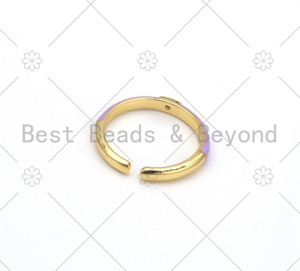 Colorful Enamel Thin Stackable Ring