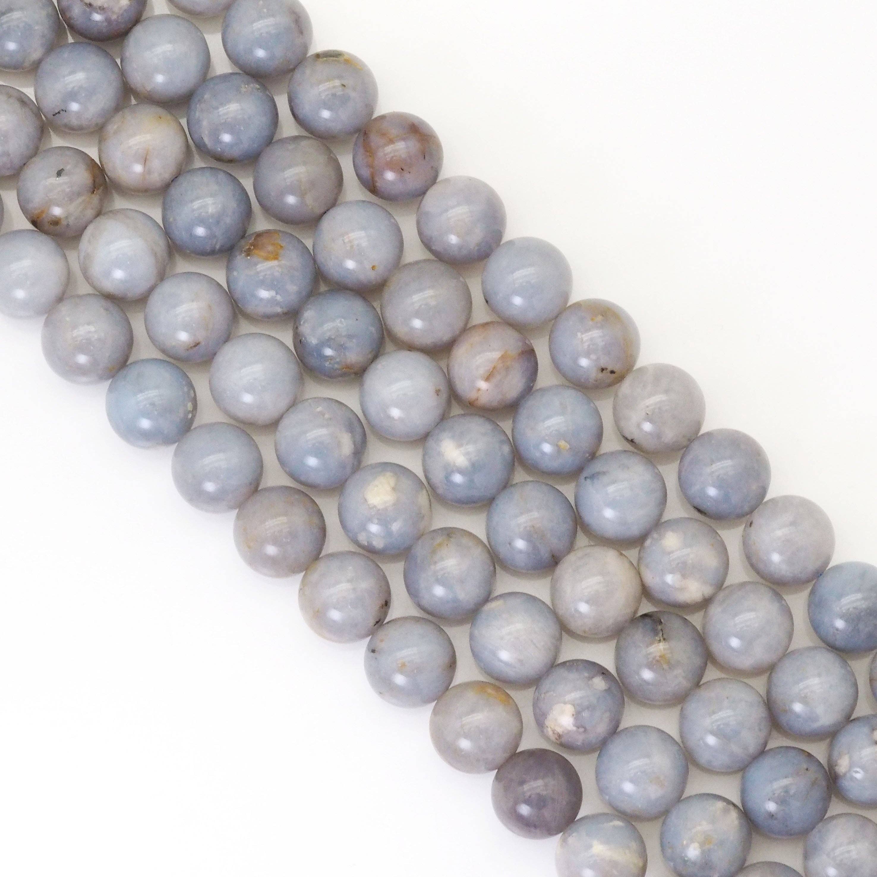 Genuine Blue Opal Round Smooth, 6mm/8mm/10mm, Sku#U1636