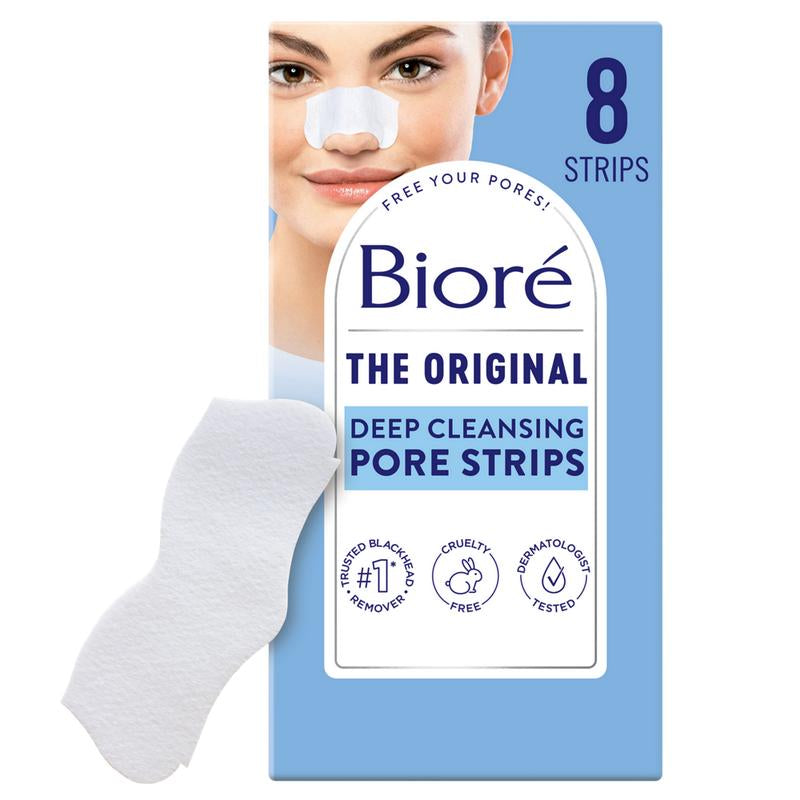 Biore Skincare 8-Count Original Deep Cleansing Pore Strips + GWP 2 Boxes of Blemish Patches!