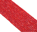 High Quality Red Coral Tulip Beads, 5x8mm, Sku#U1493