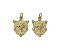 CZ Bird On Gold Shield Charm, Sku#F1495