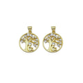 Gold CZ Under the Tree Charm, Sku#LD420