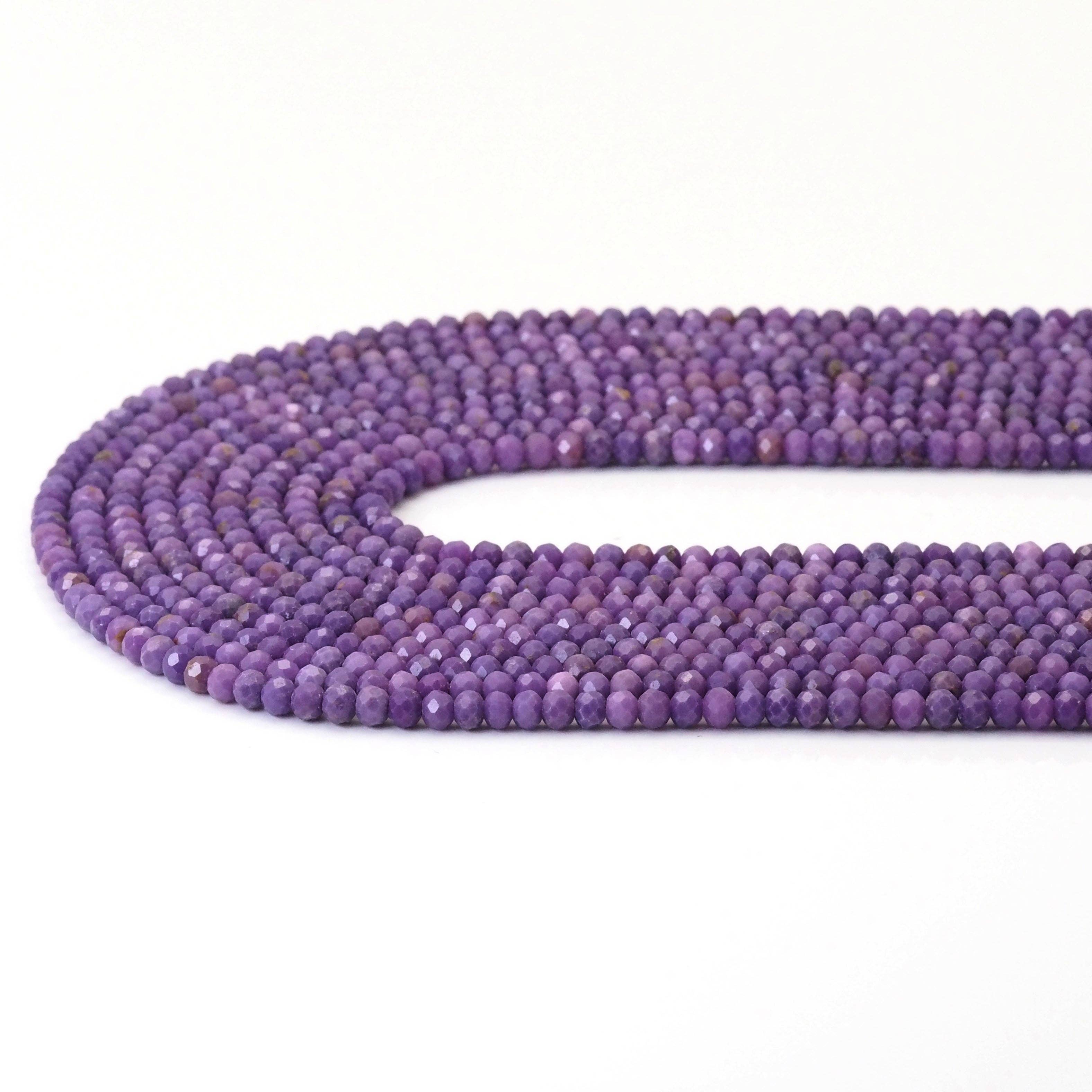 Genuine Phosphosiderite Faceted Rondelle Beads, Sku#U1693