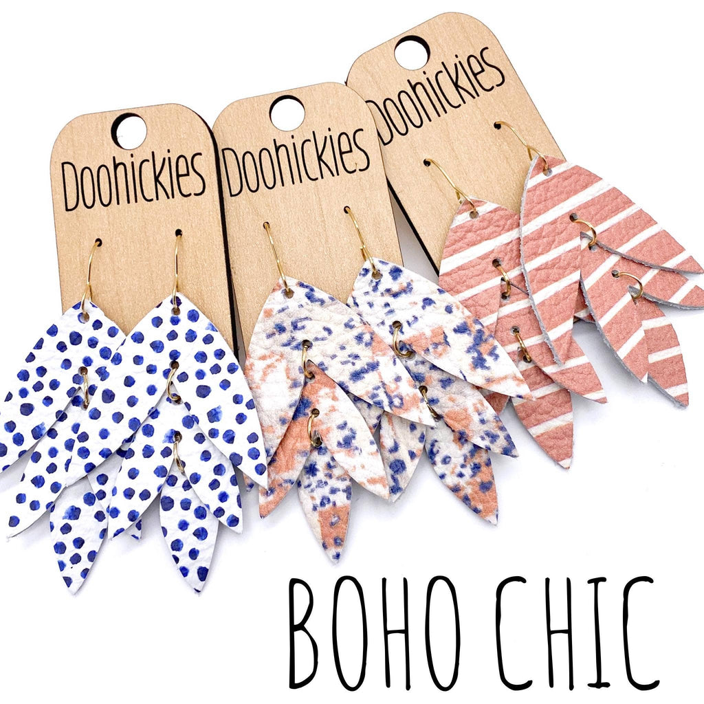 Boho Chic Lilli Belle Leather Earrings