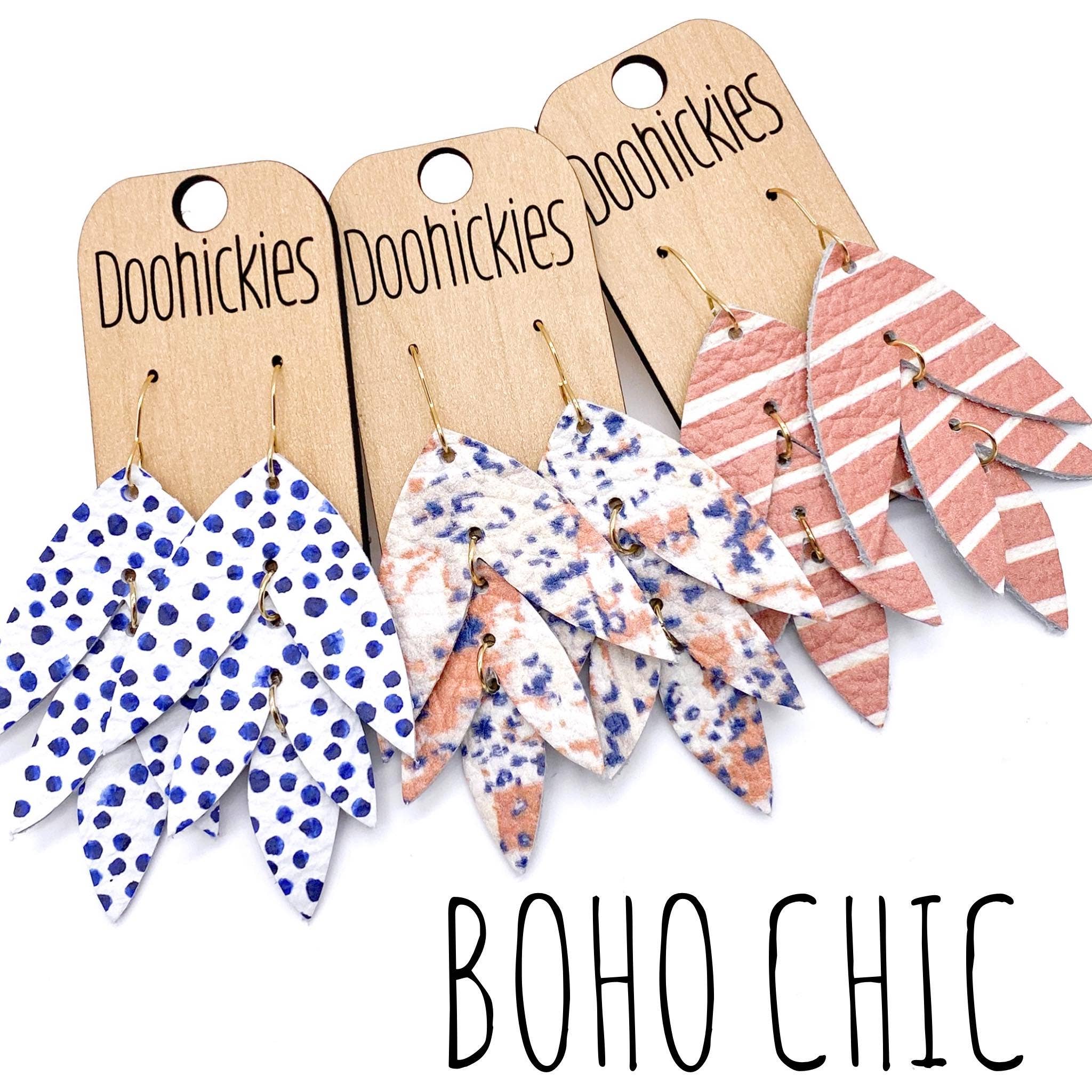 Boho Chic Lilli Belle Leather Earrings