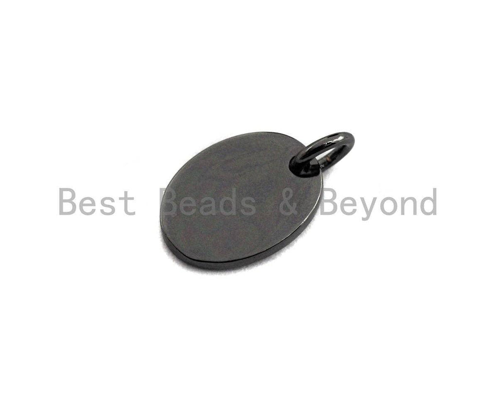 Colorful Enamel Cross On Oval Pendant,CZ Micro Pave Oil Drop pendant,Enamel pendant,Enamel Jewelry,9x12mm,sku#Z520