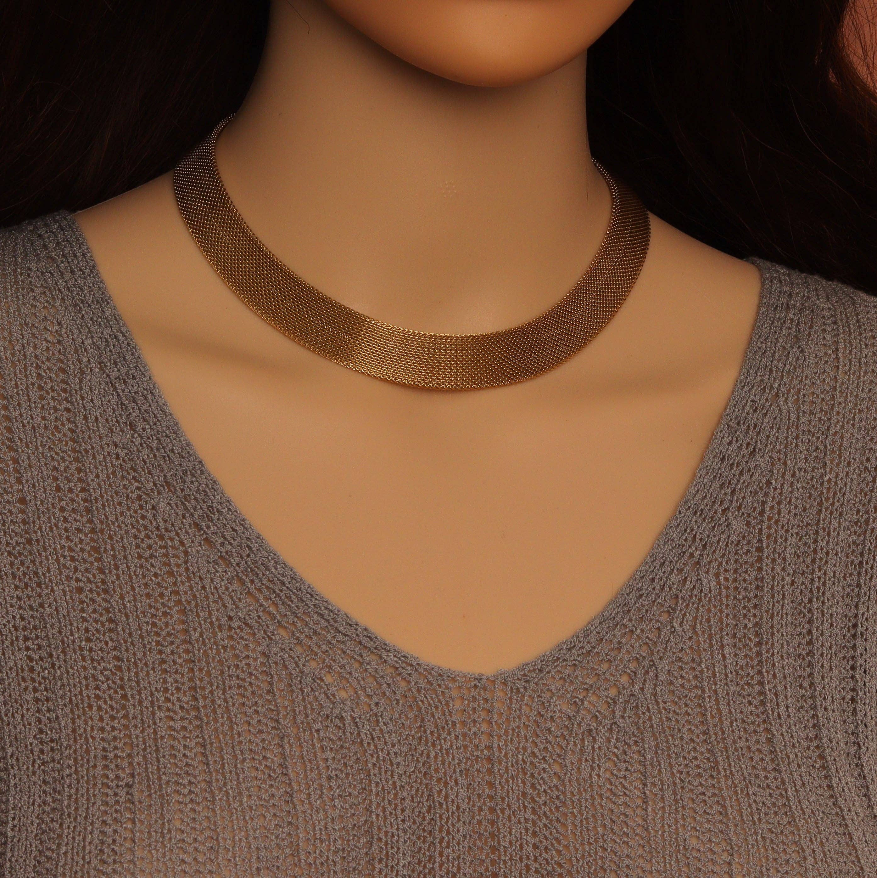 Watch Band Mesh Chain Necklace Bracelet, Sku#O128