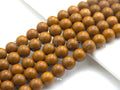 Natural Yellow Jasper, Round Smooth 6mm/8mm/10mm/12mm, 15.5" Full Strand, sku#U641