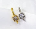 Square CZ Earring Hook, Earring Component, Sku#JD35