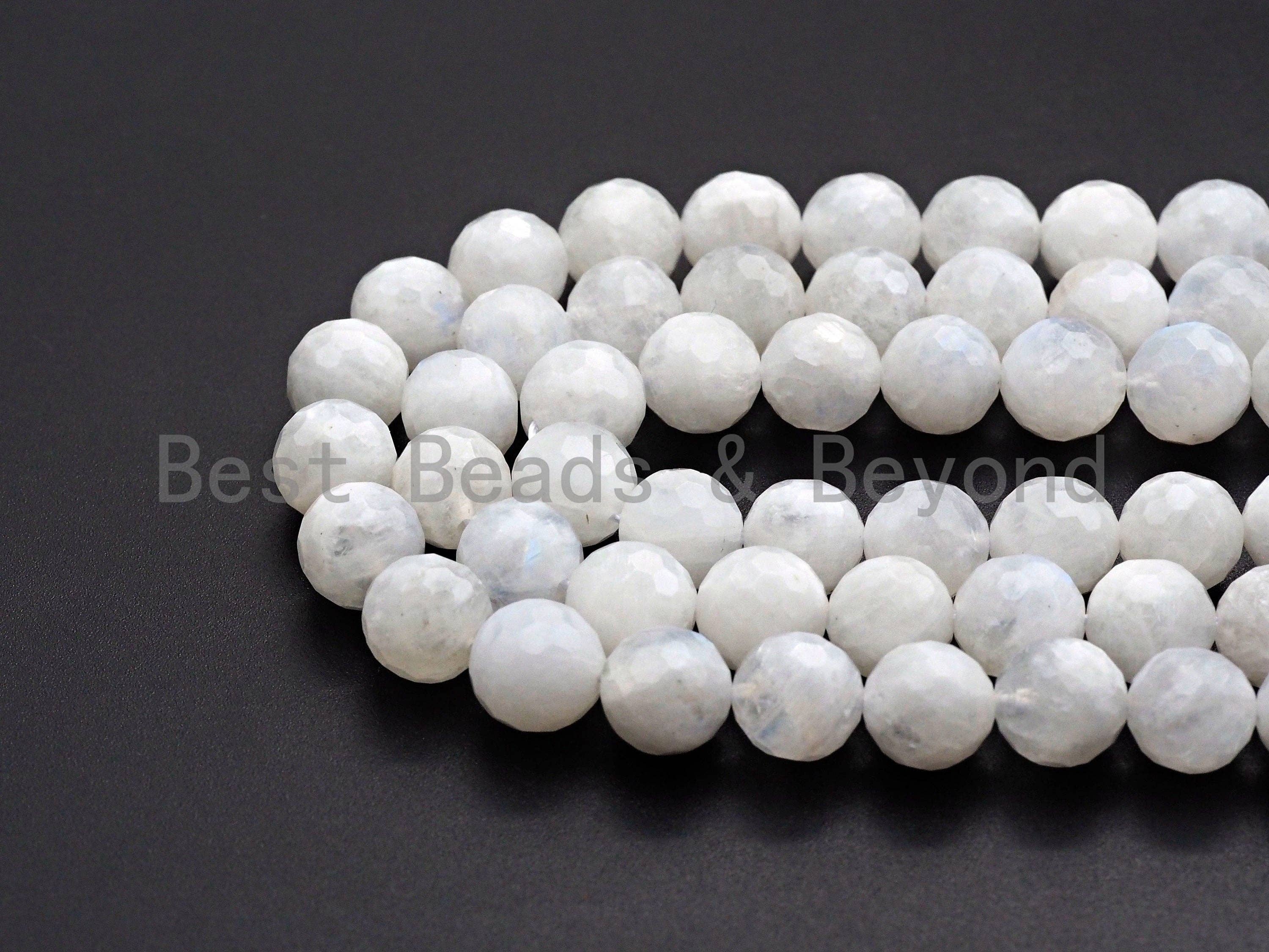 High Quality Natural Blue Moonstone faceted, Round Faceted 6mm/8mm/10mm/12mm Moonstone Beads, 15.5 Full Strand, sku# U818