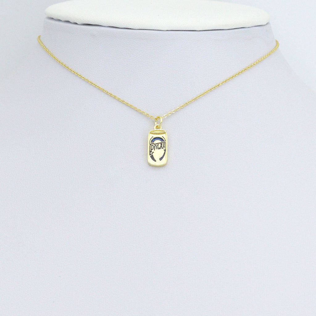Gold Enamel Polar Can Charm Pendant,Sku#LD729