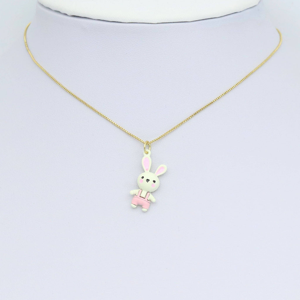 Colorful Enamel Easter Bunny Charm Pendant, Sku#Y1008