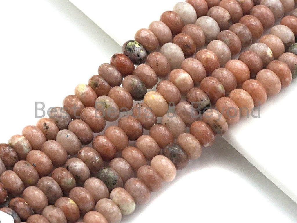 2mm Large Hole Natural Cherry Agate Beads, Rondelle Smooth 6x10mm/5x8mm, 8" Long Strands, sku#U706