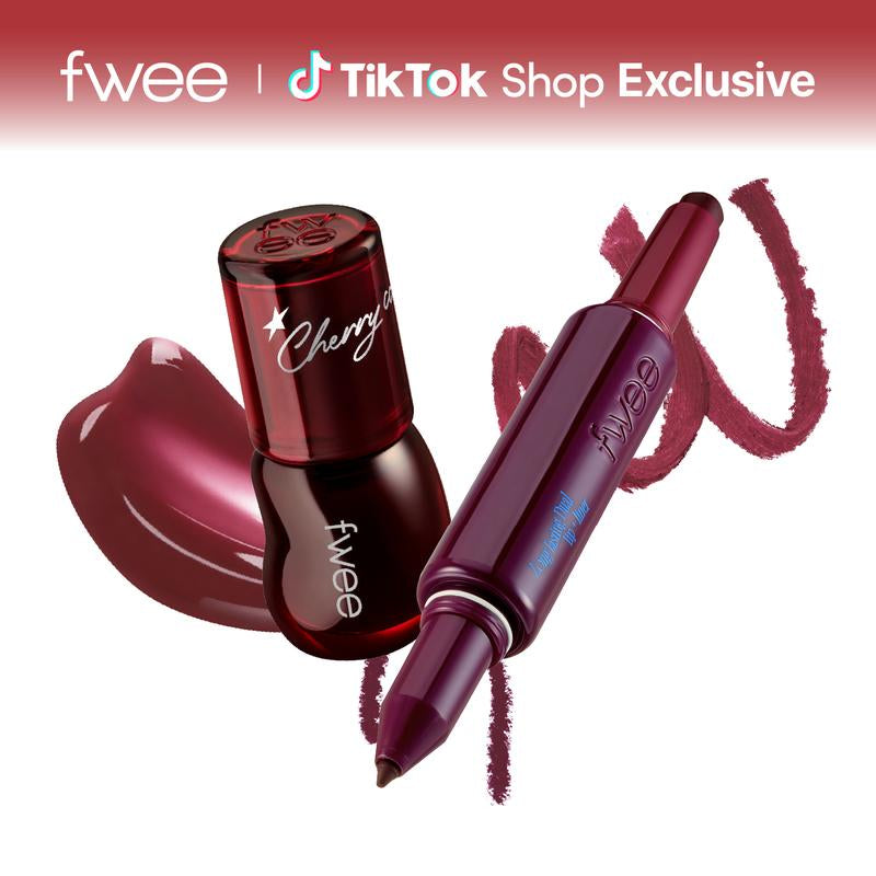 [Tiktok Shop Exclusive] Fwee Easy Lazy Lip Combo | LONG-LASTING DUAL COLORING STICK LIP + LINER & 3D Voluming Gloss | Transproof Lip Combo |