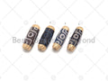 16x39mm Large Natural Tibetan Agate Barrel Shape Spacer Beads, Gold Tone, Dzi Agate Spacer, Eye Agate, Oval Tibetan Agate Beads, sku#U948