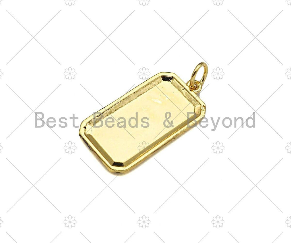 18K Gold Filled Two Hands with Red Enamel Heart Shape Pendant, Gold Filled Medallion Charm, Necklace Bracelet Charm,14x28mm,Sku#Z1343