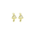 CZ Mushroom Gold Charm, Sku#LK913