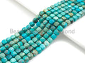 High Quality Natural Turquoise Cube Beads, 5mm Turquoise Faceted Cube beads, 16" Full strand, sku#U814
