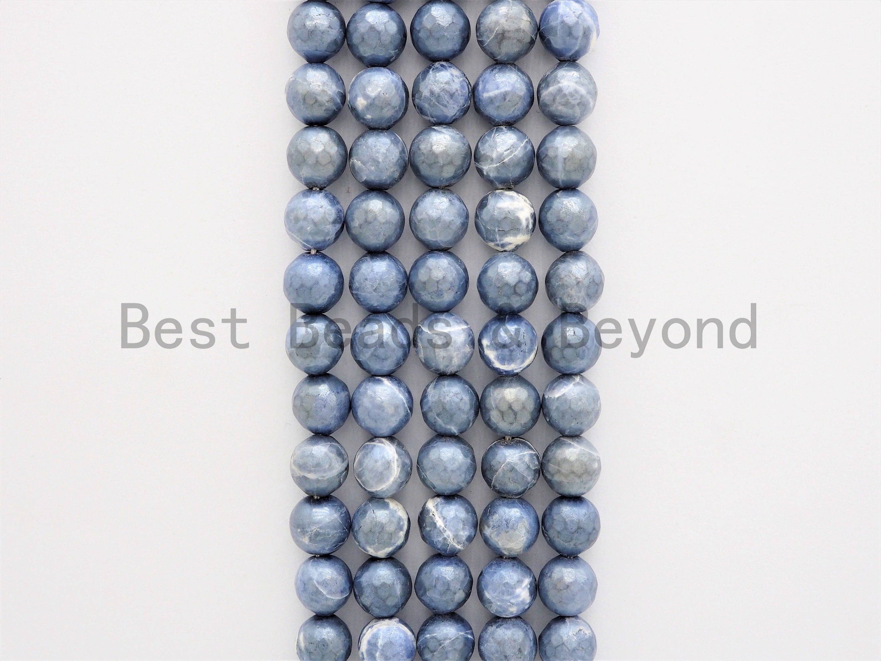 Quality Plated Facete Blue Sodalite Beads, sku#429