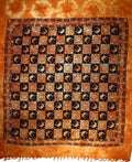 Checkered Sun And Moon Tapestry With Tassels Purple Saffron