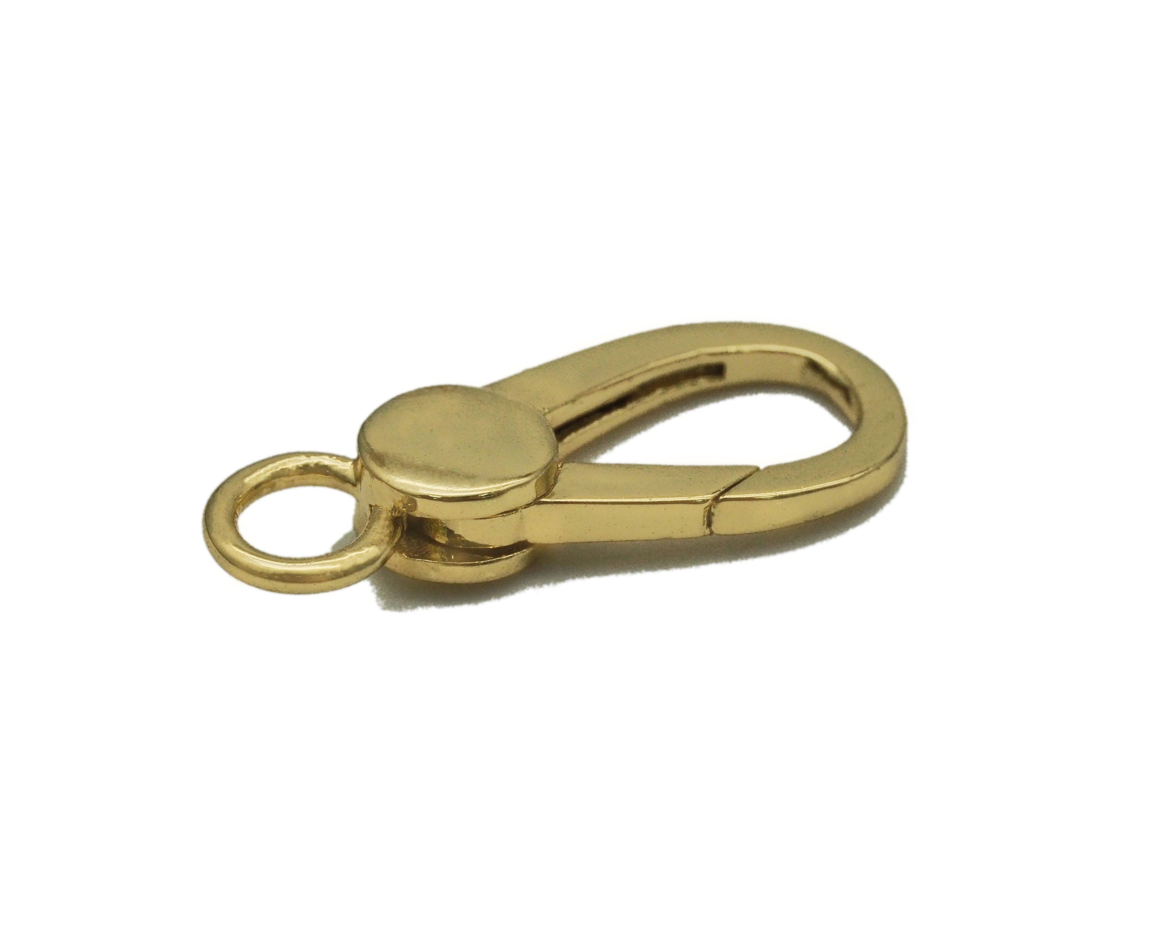 Plain Gold Oval Teardrop Lobster Clasp, Sku#H338