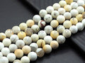 Natural Smooth Ivory Jade, 6mm/8mm/10mm/12mm, 15.5" Full Strand, Sku#U650