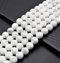 Natural Matt Round Howlite beads, sku#U398